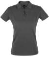 11347 Ladies Perfect SOL'S Ladies Perfect Cotton Piqué Polo Shirt Dark Grey colour image